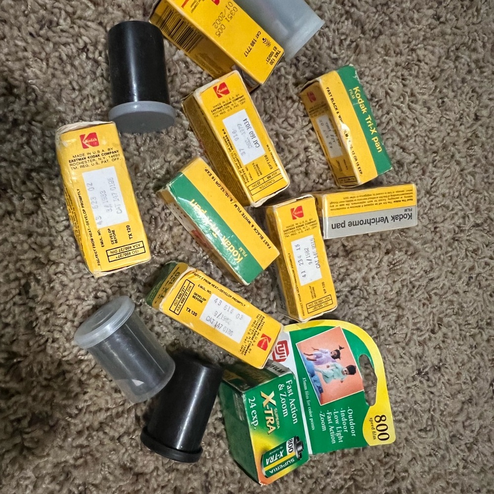 Vintage Kodak and Fujifilm 35mm Film Rolls